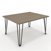 Dohányzóasztal - Linga fekete lábbal - Szürke Vicenza tölgy, méret: 75x60