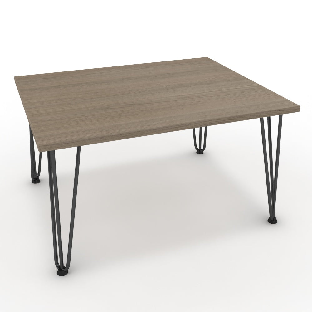 Dohányzóasztal - Linga fekete lábbal - Szürke Vicenza tölgy, méret: 75x60