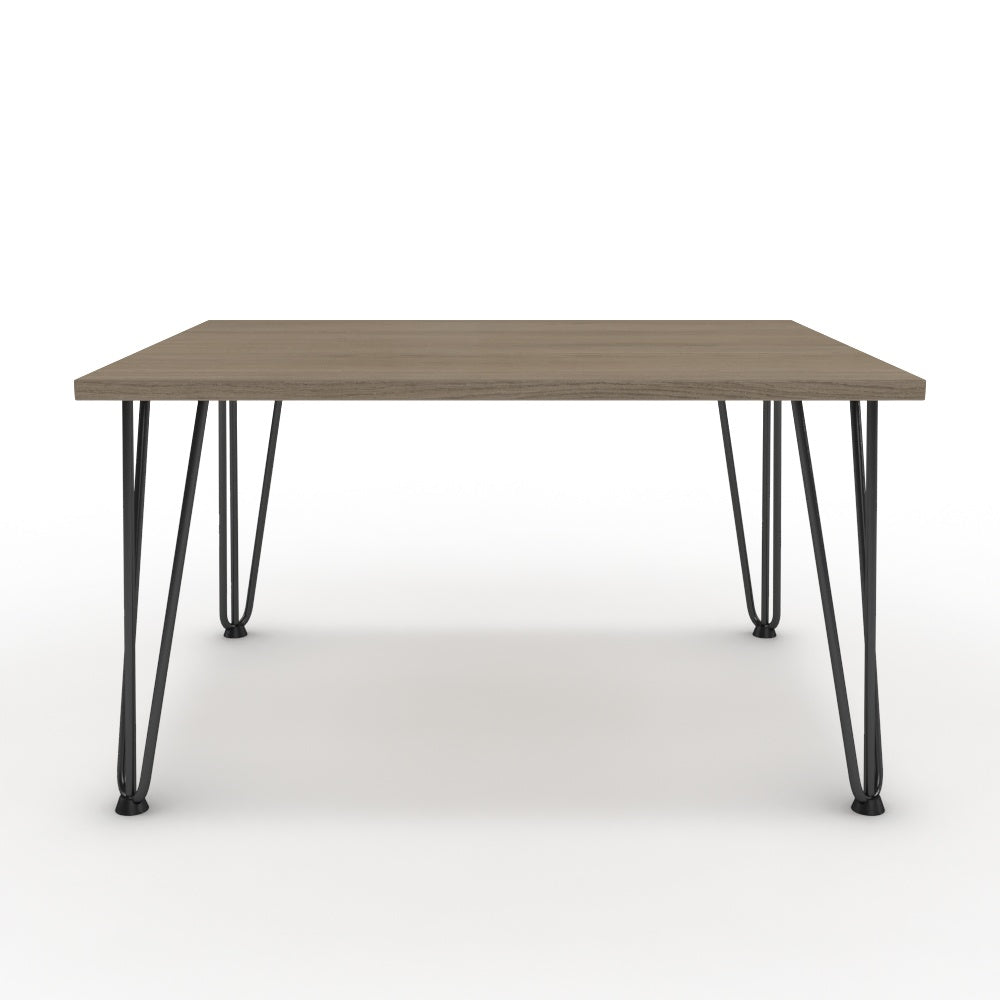 Dohányzóasztal - Linga fekete lábbal - Szürke Vicenza tölgy, méret: 75x60