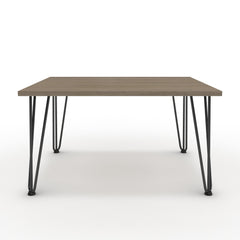 Dohányzóasztal - Linga fekete lábbal - Szürke Vicenza tölgy, méret: 75x60