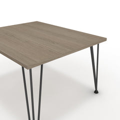 Dohányzóasztal - Linga fekete lábbal - Szürke Vicenza tölgy, méret: 75x60
