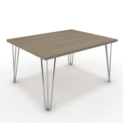 Dohányzóasztal - Linga króm lábbal - Szürke Vicenza tölgy, méret: 75x60