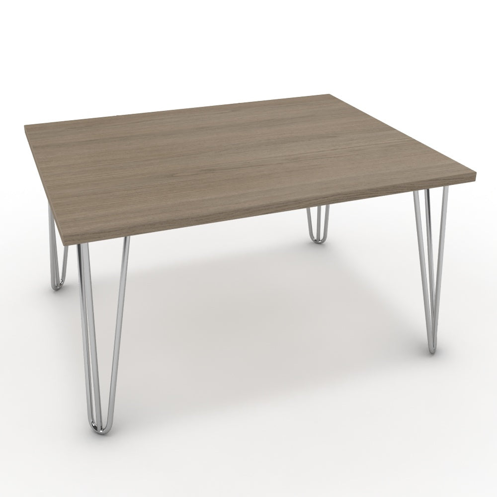 Dohányzóasztal - Linga króm lábbal - Szürke Vicenza tölgy, méret: 75x60