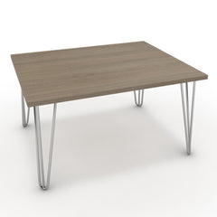 Dohányzóasztal - Linga króm lábbal - Szürke Vicenza tölgy, méret: 75x60