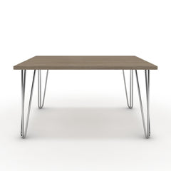 Dohányzóasztal - Linga króm lábbal - Szürke Vicenza tölgy, méret: 75x60