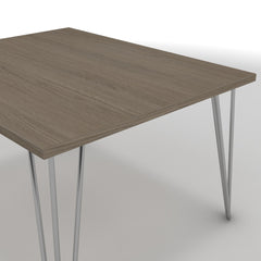 Dohányzóasztal - Linga króm lábbal - Szürke Vicenza tölgy, méret: 75x60