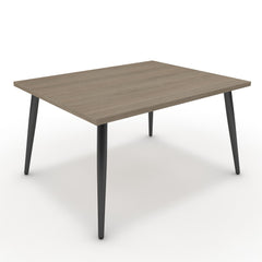 Dohányzóasztal - Manu fekete lábbal - Szürke Vicenza tölgy, méret: 75x60