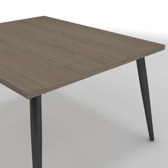 Dohányzóasztal - Manu fekete lábbal - Szürke Vicenza tölgy, méret: 75x60