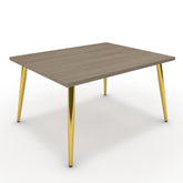 Dohányzóasztal - Manu arany lábbal - Szürke Vicenza tölgy, méret: 75x60