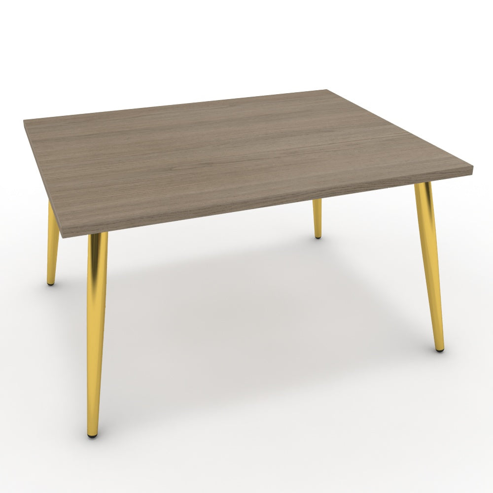 Dohányzóasztal - Manu arany lábbal - Szürke Vicenza tölgy, méret: 75x60