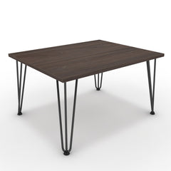 Dohányzóasztal - Linga fekete lábbal - Sötét rauna szil, méret: 75x60
