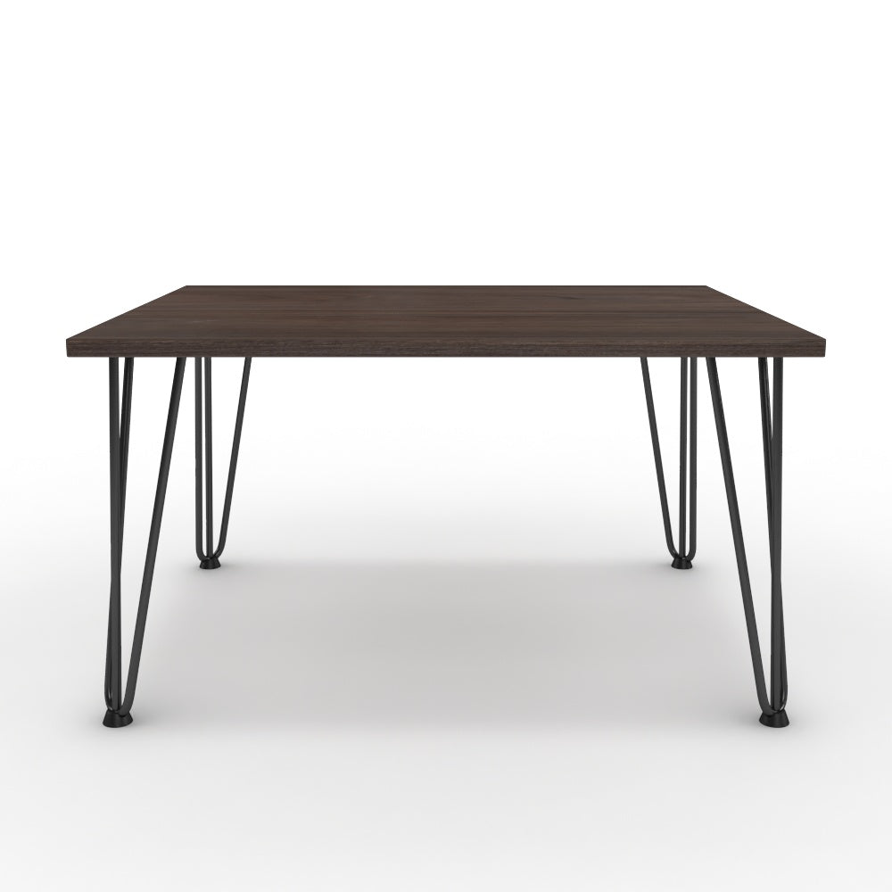 Dohányzóasztal - Linga fekete lábbal - Sötét rauna szil, méret: 75x60