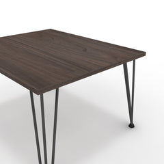 Dohányzóasztal - Linga fekete lábbal - Sötét rauna szil, méret: 75x60