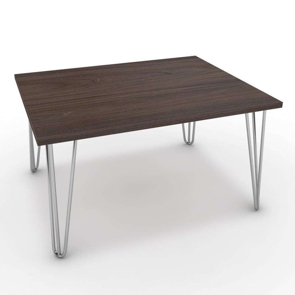 Dohányzóasztal - Linga króm lábbal - Sötét rauna szil, méret: 75x60