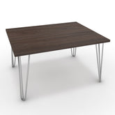 Dohányzóasztal - Linga króm lábbal - Sötét rauna szil, méret: 75x60