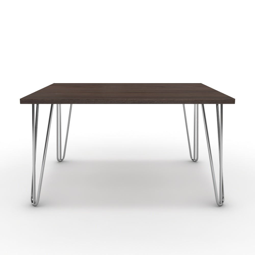 Dohányzóasztal - Linga króm lábbal - Sötét rauna szil, méret: 75x60