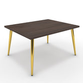 Dohányzóasztal - Manu arany lábbal - Sötét rauna szil, méret: 75x60