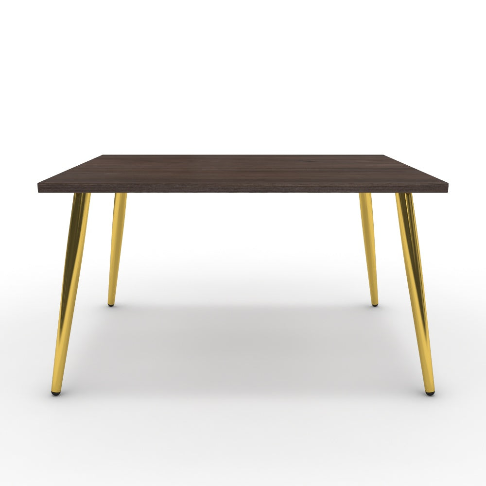 Dohányzóasztal - Manu arany lábbal - Sötét rauna szil, méret: 75x60