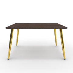 Dohányzóasztal - Manu arany lábbal - Sötét rauna szil, méret: 75x60