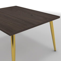 Dohányzóasztal - Manu arany lábbal - Sötét rauna szil, méret: 75x60
