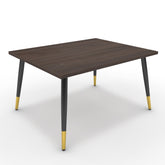 Dohányzóasztal - Manu fekete és arany lábbal - Sötét rauna szil, méret: 75x60