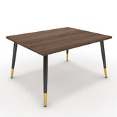 Dohányzóasztal - Manu fekete és arany lábbal - Barna sonoma tölgy, méret: 75x60