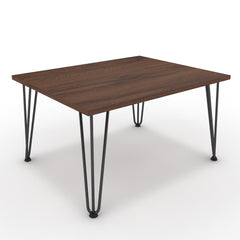 Dohányzóasztal - Linga fekete lábbal - Mogyoró, méret: 75x60