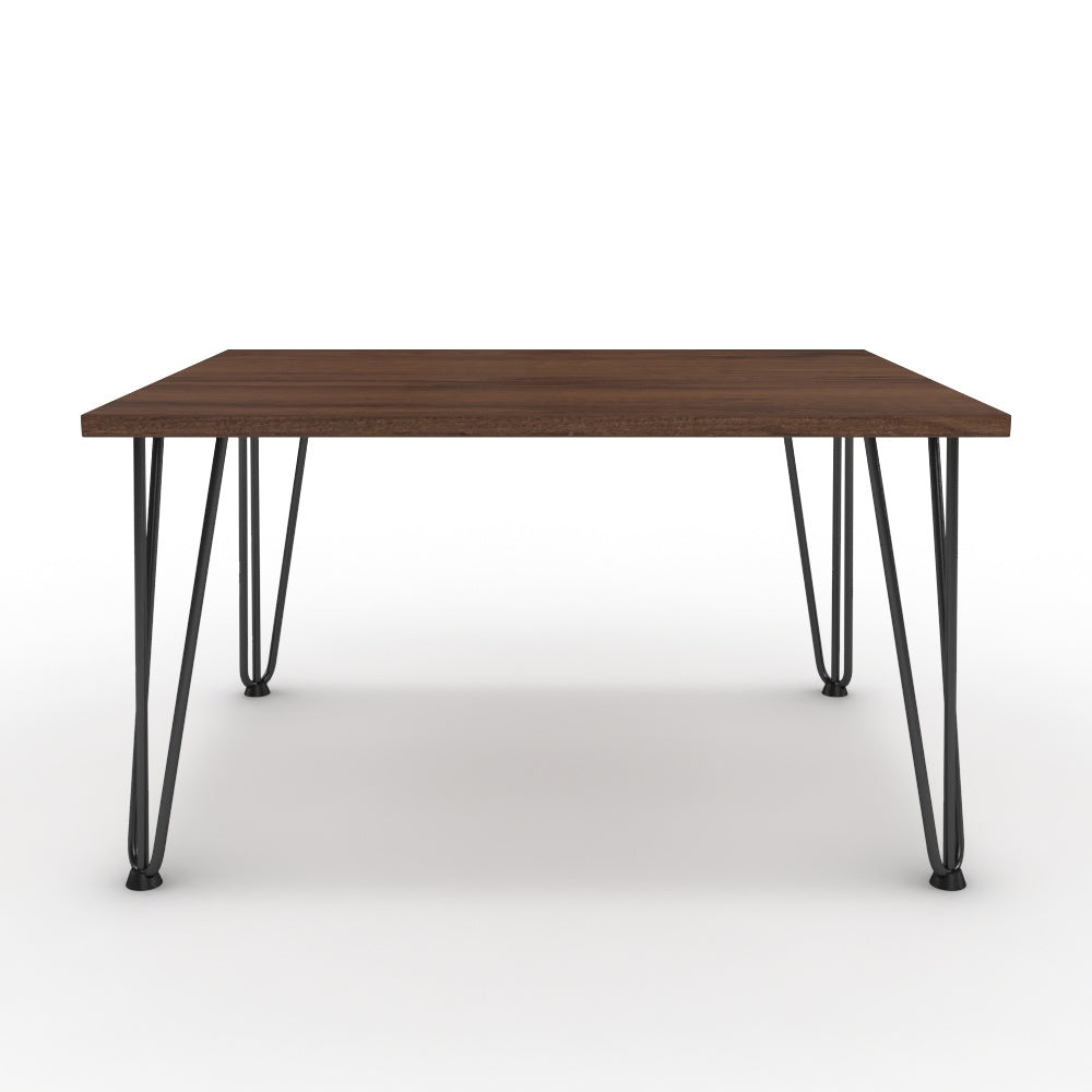 Dohányzóasztal - Linga fekete lábbal - Mogyoró, méret: 75x60