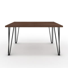 Dohányzóasztal - Linga fekete lábbal - Mogyoró, méret: 75x60