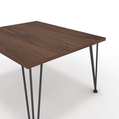 Dohányzóasztal - Linga fekete lábbal - Mogyoró, méret: 75x60