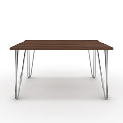 Dohányzóasztal - Linga króm lábbal - Mogyoró, méret: 75x60