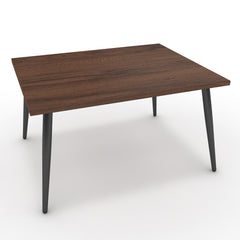 Dohányzóasztal - Manu fekete lábbal - Mogyoró, méret: 75x60