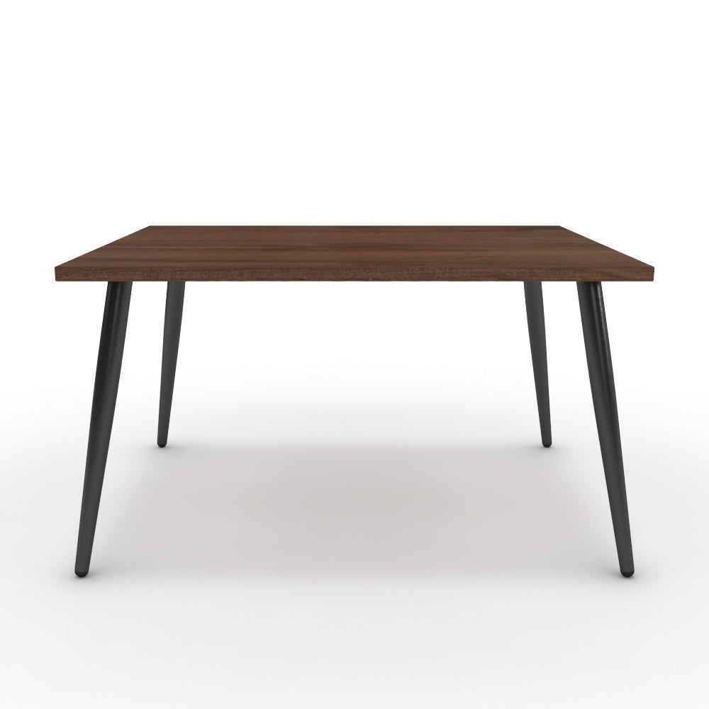 Dohányzóasztal - Manu fekete lábbal - Mogyoró, méret: 75x60