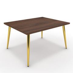 Dohányzóasztal - Manu arany lábbal - Mogyoró, méret: 75x60