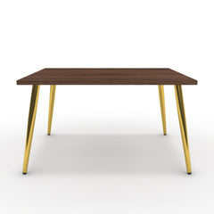 Dohányzóasztal - Manu arany lábbal - Mogyoró, méret: 75x60