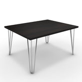 Dohányzóasztal - Linga króm lábbal - Füstölt dió, méret: 75x60