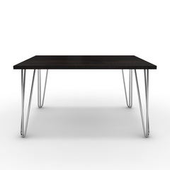 Dohányzóasztal - Linga króm lábbal - Füstölt dió, méret: 75x60