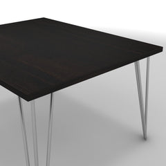 Dohányzóasztal - Linga króm lábbal - Füstölt dió, méret: 75x60