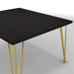 Dohányzóasztal - Linga arany lábbal - Füstölt dió, méret: 75x60