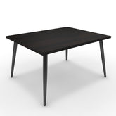 Dohányzóasztal - Manu fekete lábbal - Füstölt dió, méret: 75x60