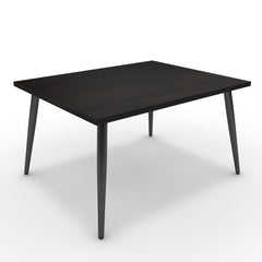 Dohányzóasztal - Manu fekete lábbal - Füstölt dió, méret: 75x60