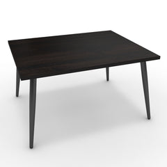 Dohányzóasztal - Manu fekete lábbal - Füstölt dió, méret: 75x60