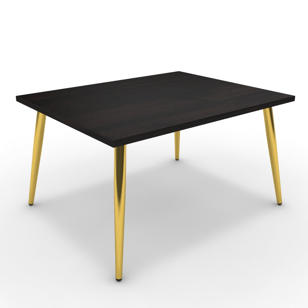 Dohányzóasztal - Manu arany lábbal - Füstölt dió, méret: 75x60