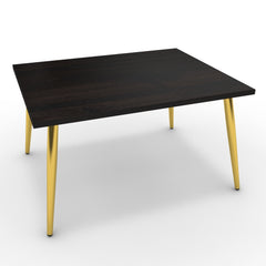 Dohányzóasztal - Manu arany lábbal - Füstölt dió, méret: 75x60