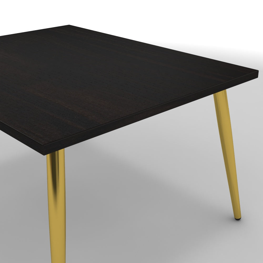 Dohányzóasztal - Manu arany lábbal - Füstölt dió, méret: 75x60