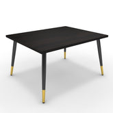 Dohányzóasztal - Manu fekete és arany lábbal - Füstölt dió, méret: 75x60