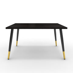 Dohányzóasztal - Manu fekete és arany lábbal - Füstölt dió, méret: 75x60