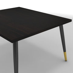 Dohányzóasztal - Manu fekete és arany lábbal - Füstölt dió, méret: 75x60