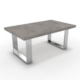 Dohányzóasztal - Antara króm lábbal - Vil.szürke Chicago beton, méret: 100x60