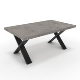 Dohányzóasztal - Préma fekete lábbal - Vil.szürke Chicago beton, méret: 100x60